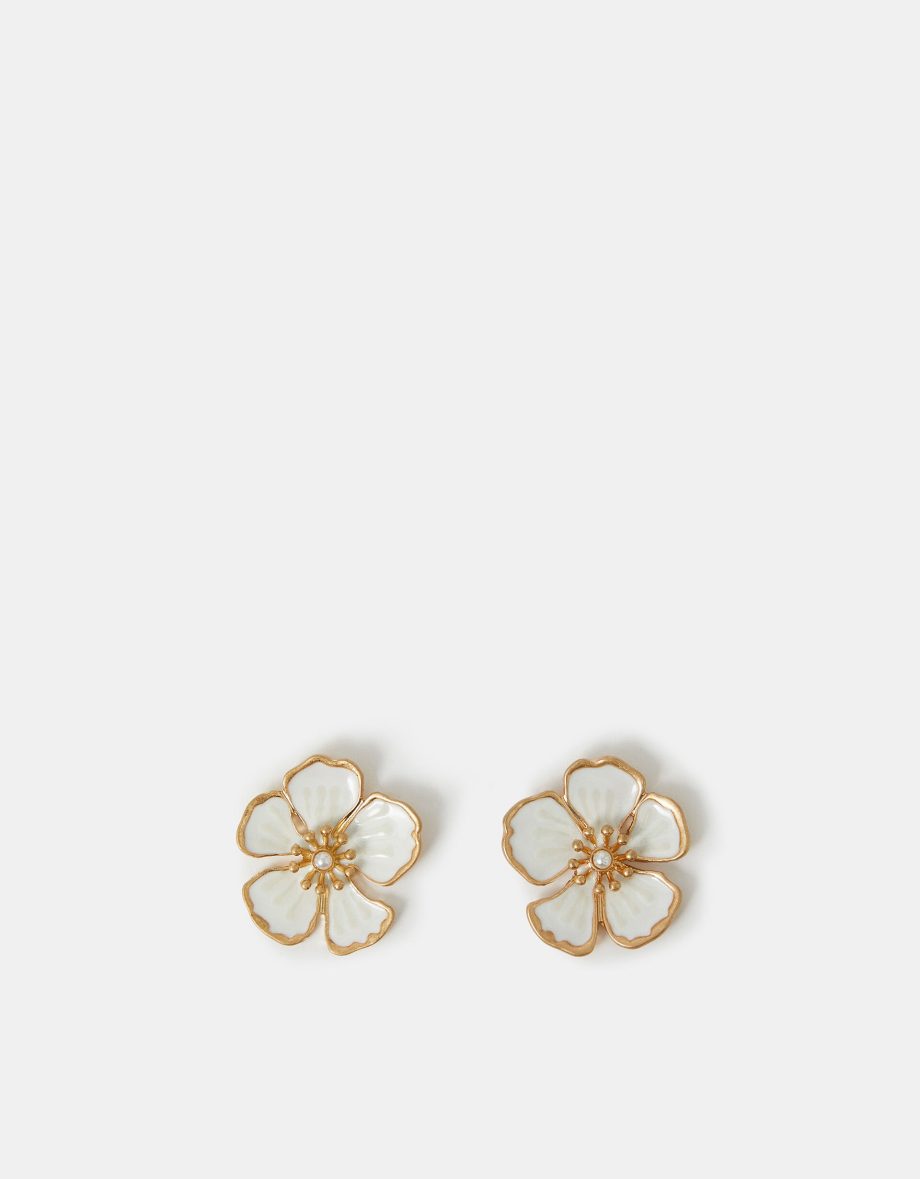 STATEMENT FLOWER STUD EARRINGS