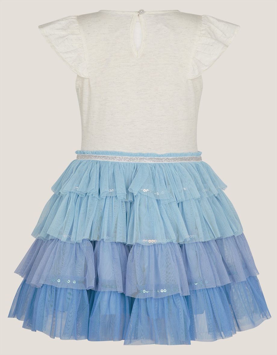 Butterfly sequin disco dress blue