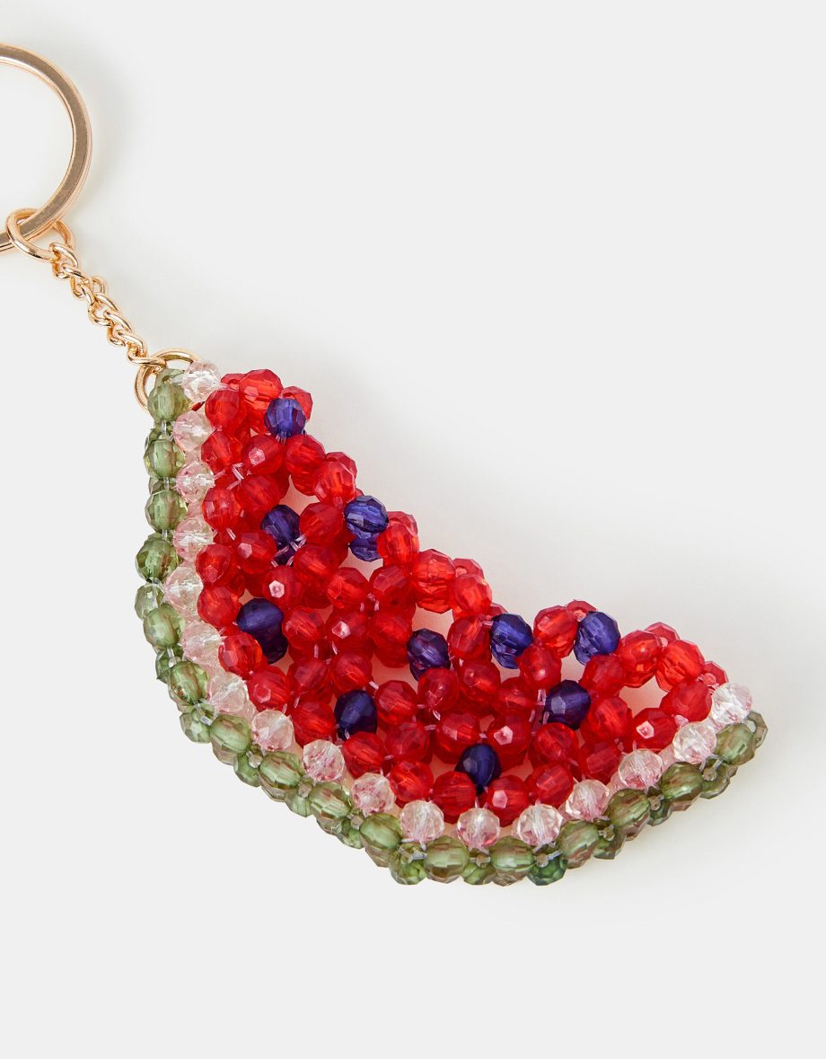 Watermelon Beaded Bag Charm