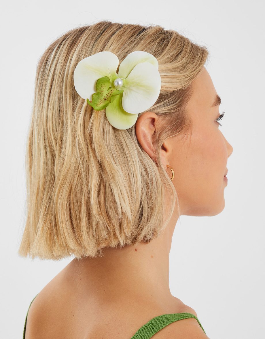 Orchid Hair Clip Yellow