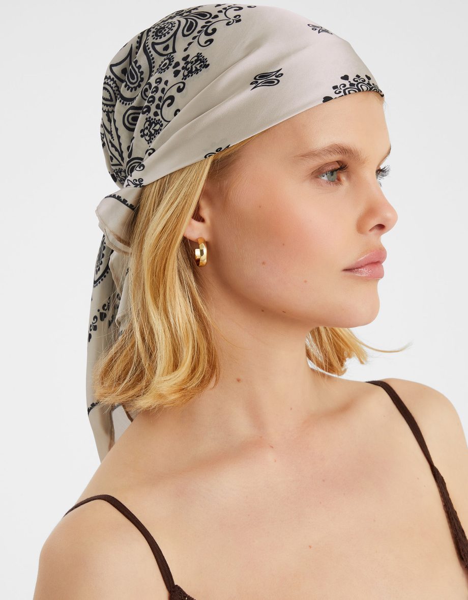 PAISLEY SATIN SQUARE SCARF