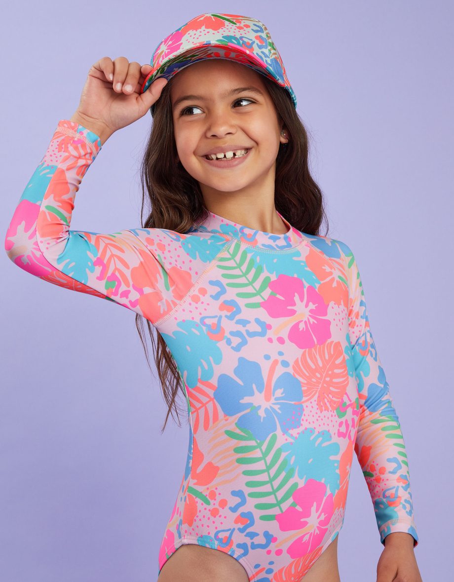 GIRLS TROPICAL BASEBALL CAP MULTI