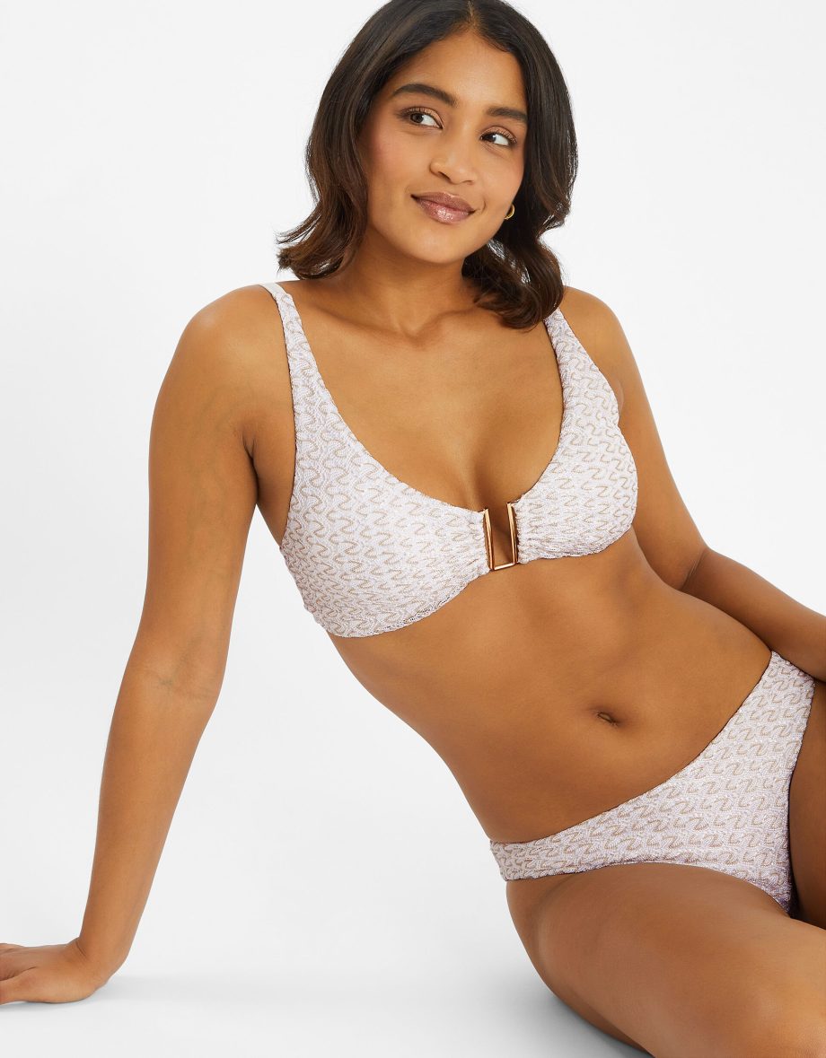 Zig-Zag Bikini Top Gold