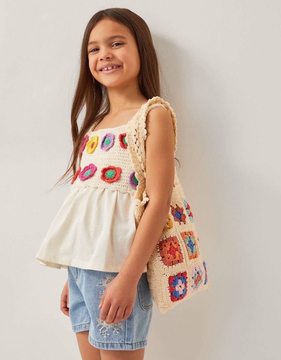 Crochet tote bag