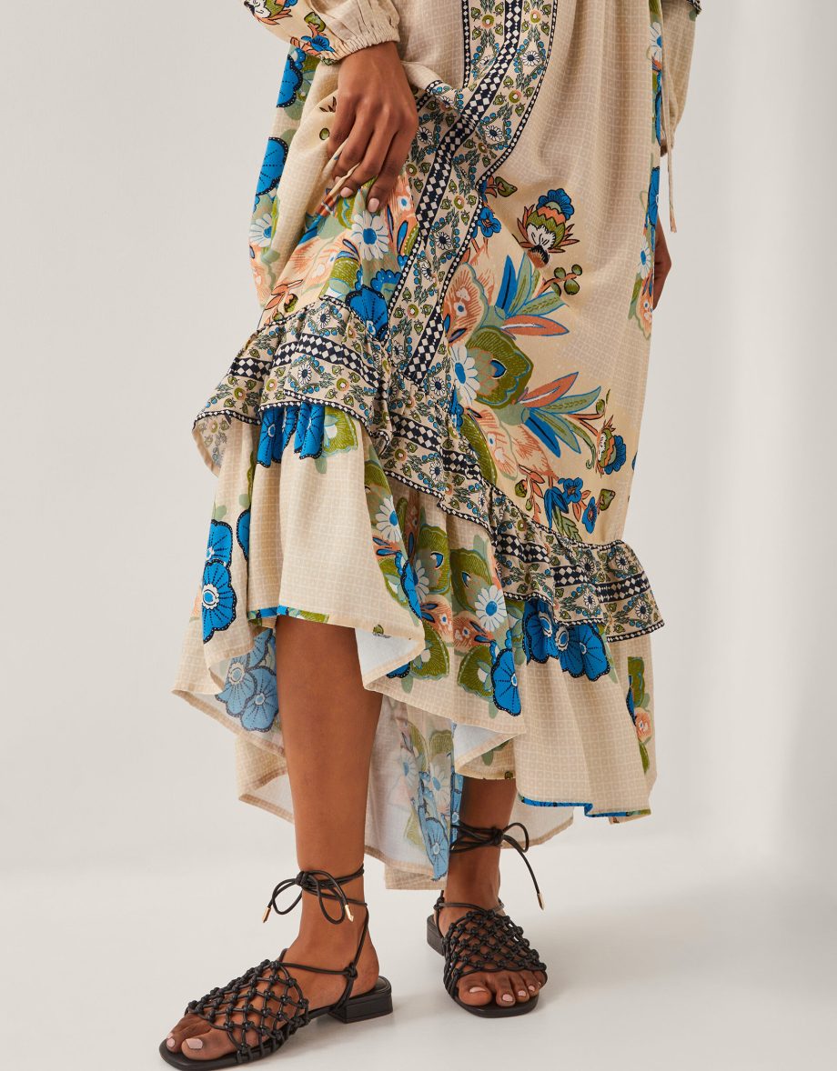 Kara Floral Maxi Dress Ivory