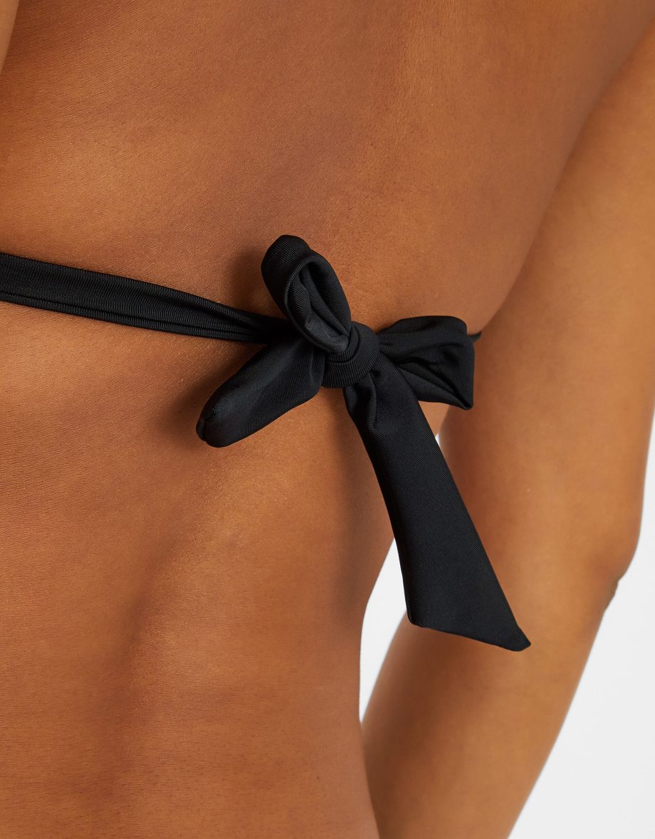 MOULDED CUP HALTER NECK BIKINI TOP BLACK