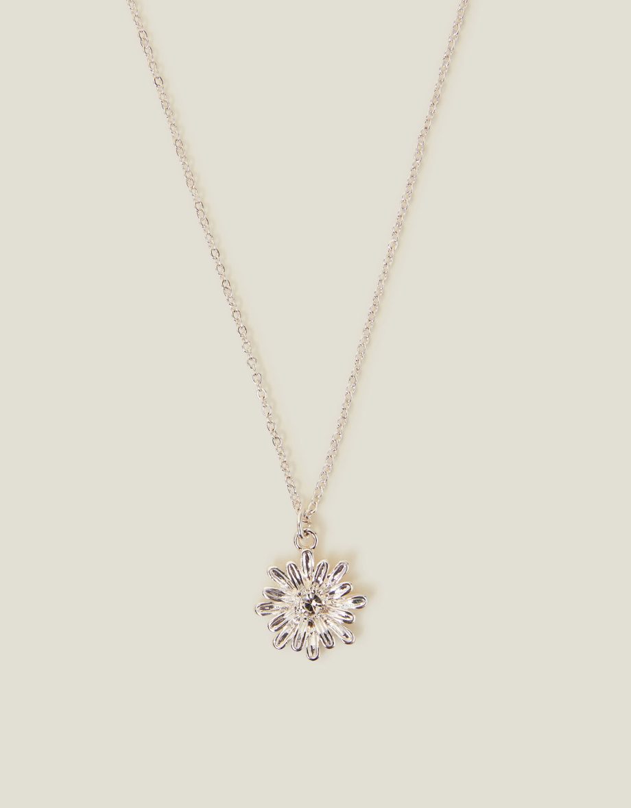 FLOWER GEM PENDANT NECKLACE