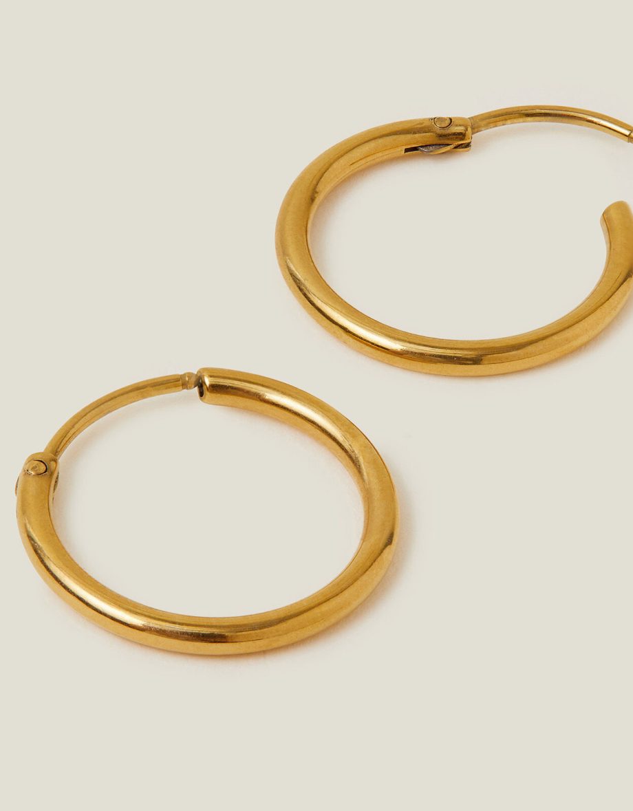 STAINLESS STEEL MEDIUM HOOPS