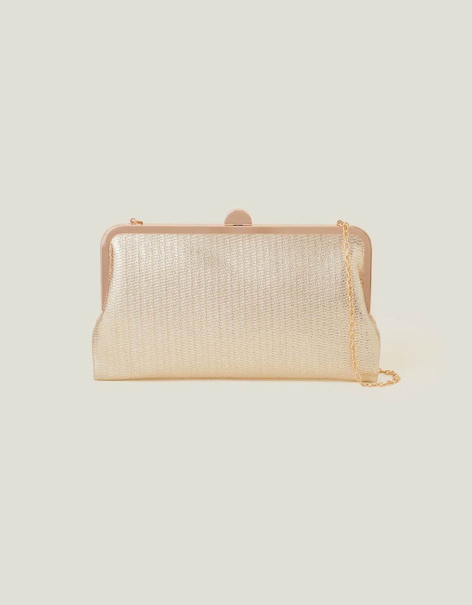 METALLIC CLUTCH BAG