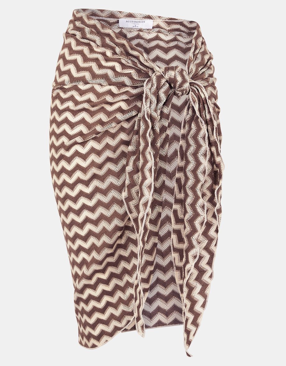 ZIGZAG KNIT SARONG NATURAL