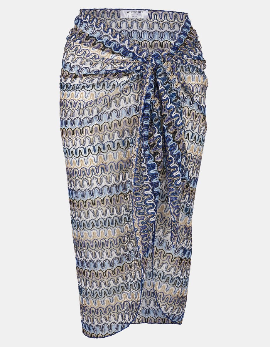SHEER ZIG-ZIG STITCH SARONG