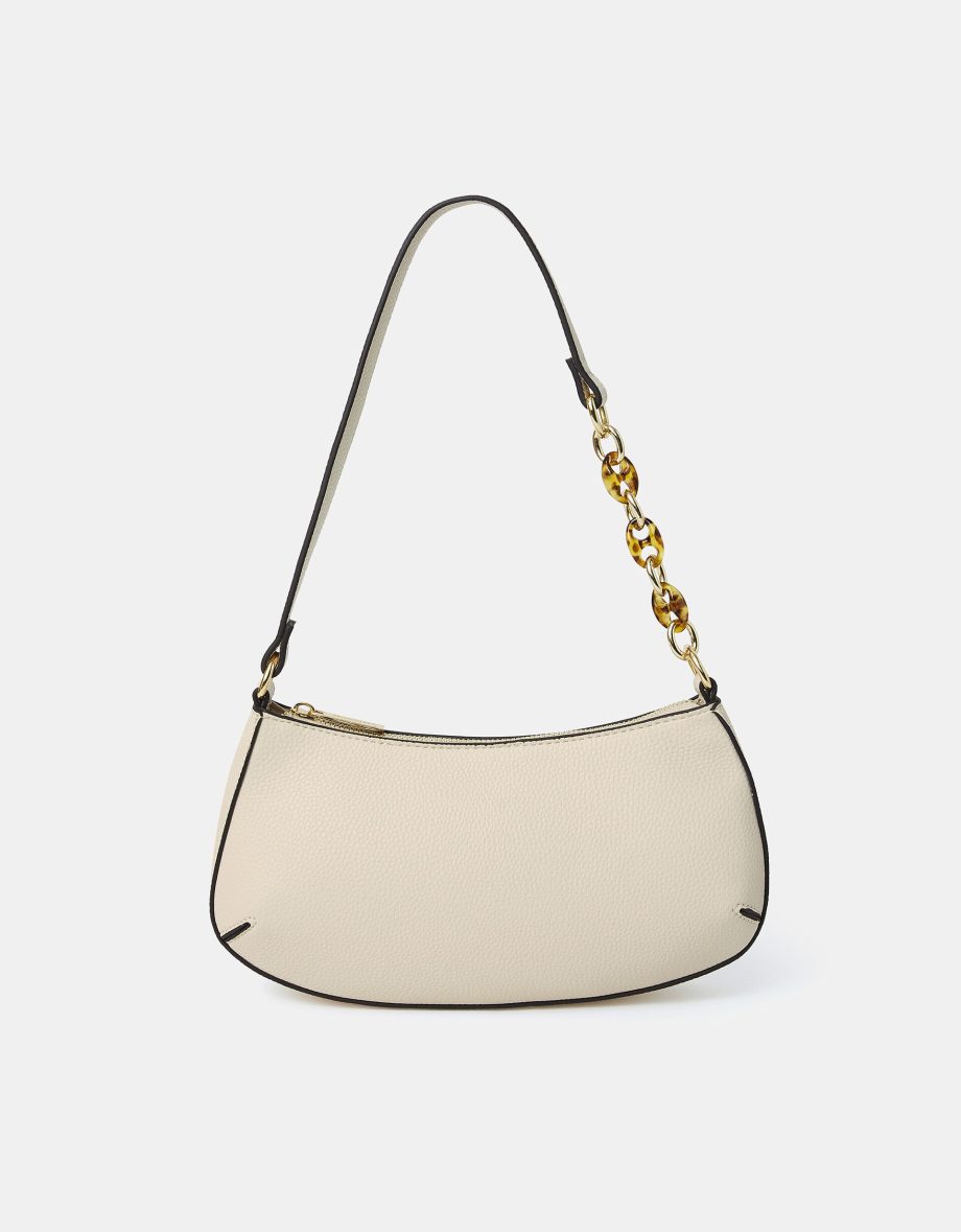 RESIN CHAIN STRAP SHOULDER BAG