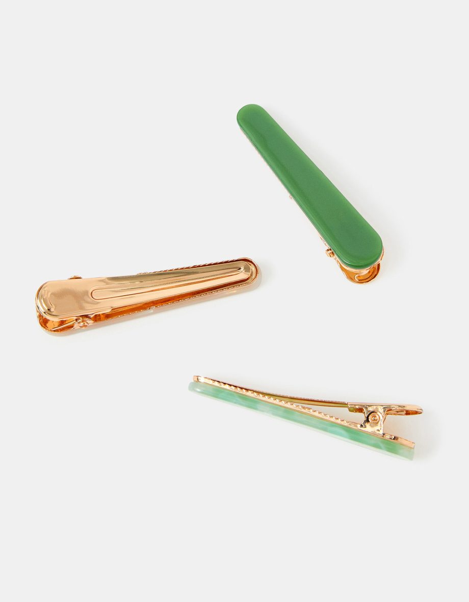 3-PACK RESIN SALON HAIR CLIPS
