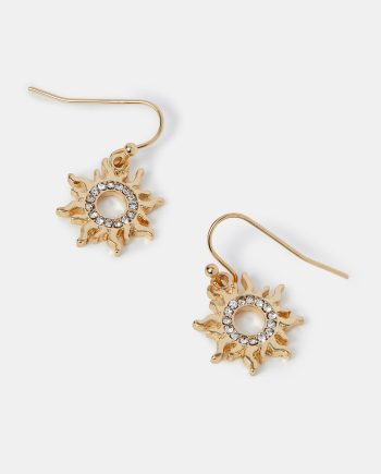 SUN CHARM DROP EARRINGS