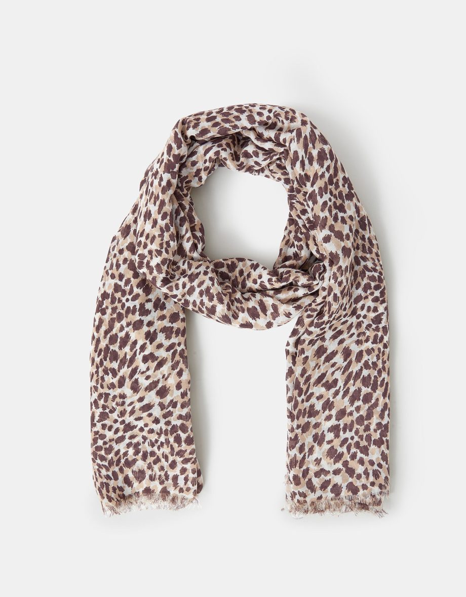 LIGHTWEIGHT CHEETAH PRINT SCARF