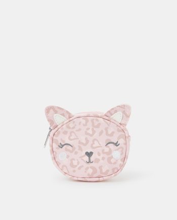 GIRLS ANIMAL PRINT CAT PURSE