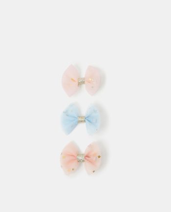 3-PACK GIRLS BOW HAIR CLIPS