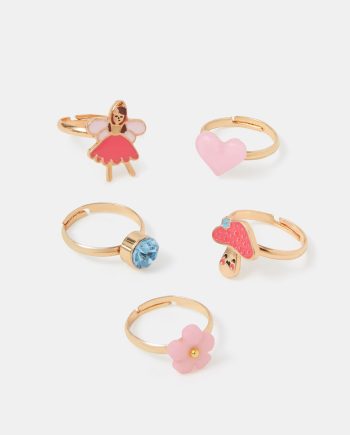 5-PACK GIRLS FAIRY RING SET