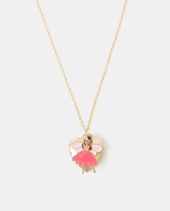 GIRLS FAIRY HEART LOCKET NECKLACE