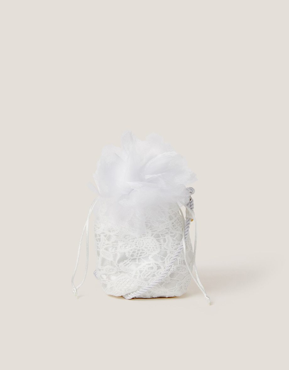 Pom-pom bridesmaid pouch bag