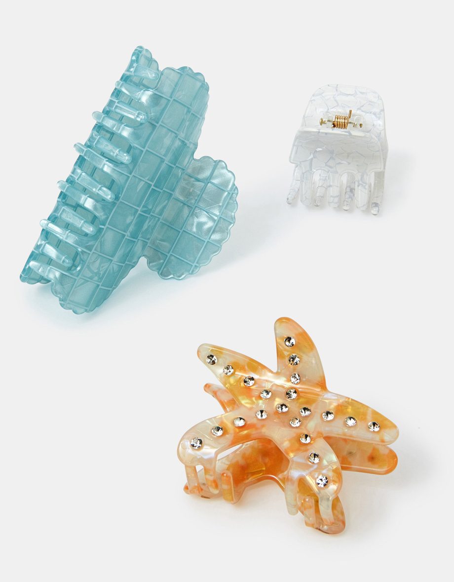 3-PACK STARFISH CLAW CLIPS