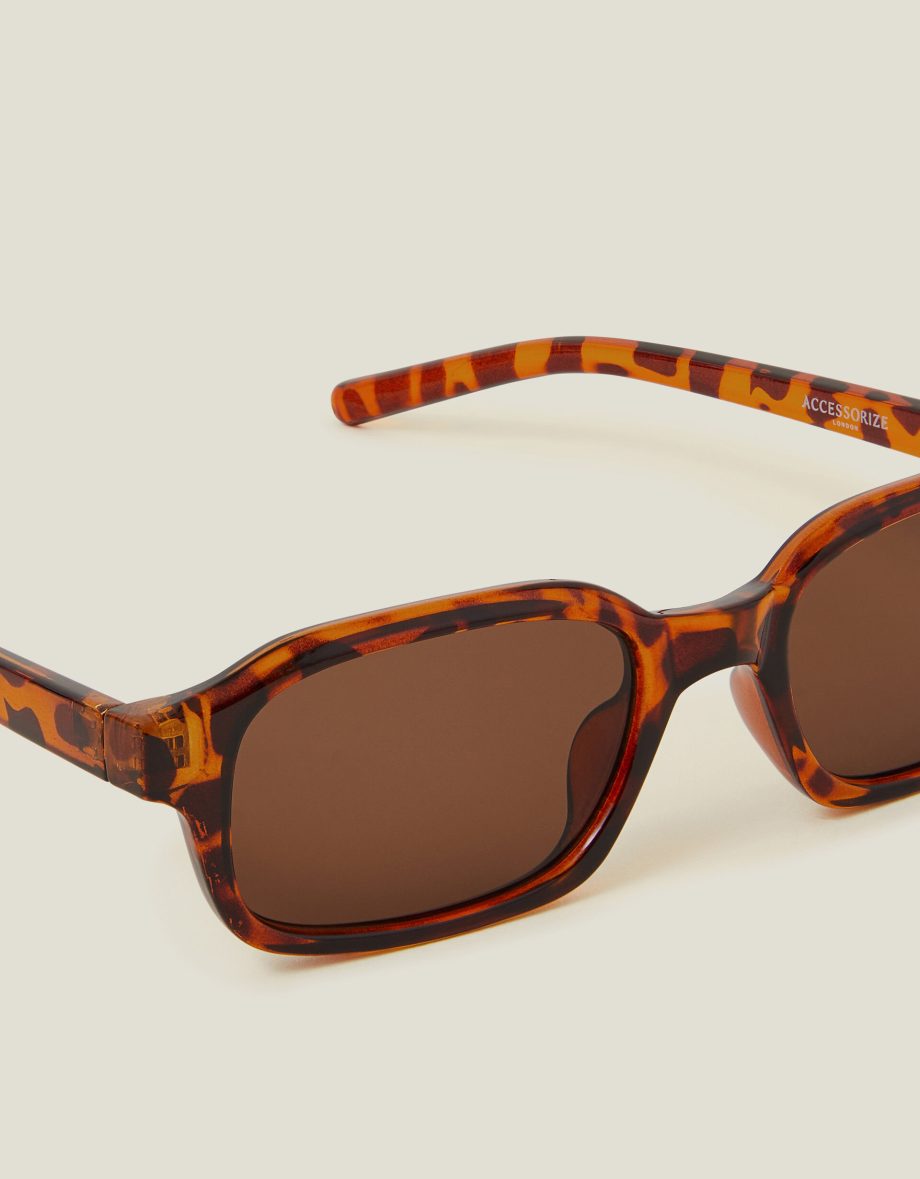 MINI CRYSTAL TORTOISESHELL SQUARE SUNGLASSES