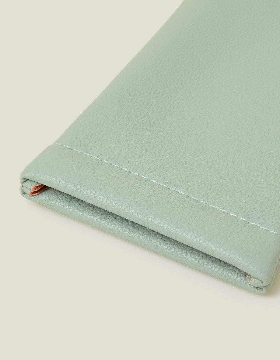 SOFT FAUX LEATHER GLASSES CASE MINT