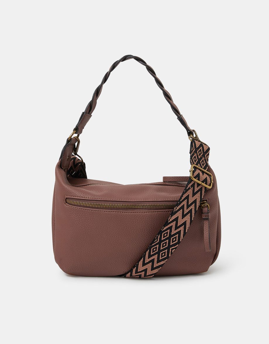 MULTI STRAP CROSSBODY BAG TAN