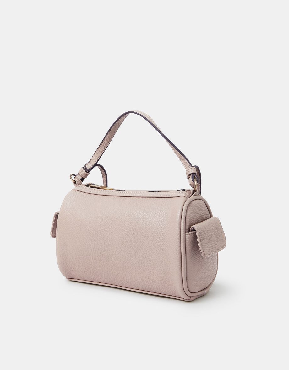 FAUX LEATHER CROSSBODY BAG BROWN