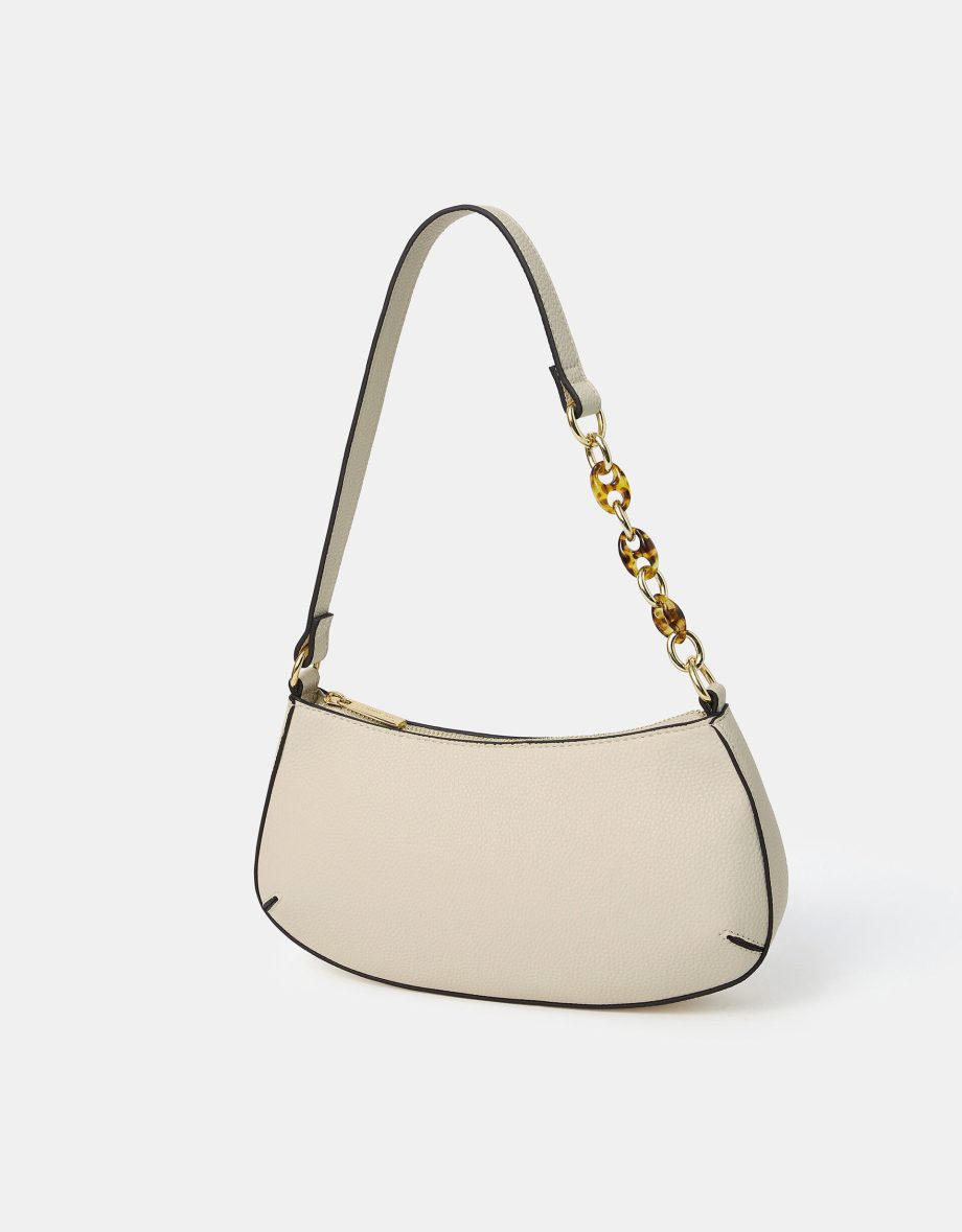 RESIN CHAIN STRAP SHOULDER BAG