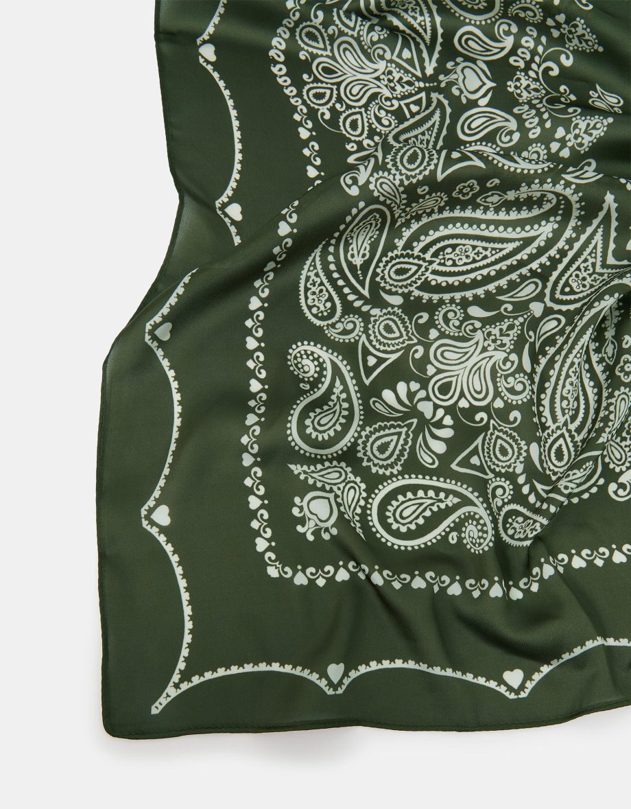 SQUARE SATIN BANDANA SCARF