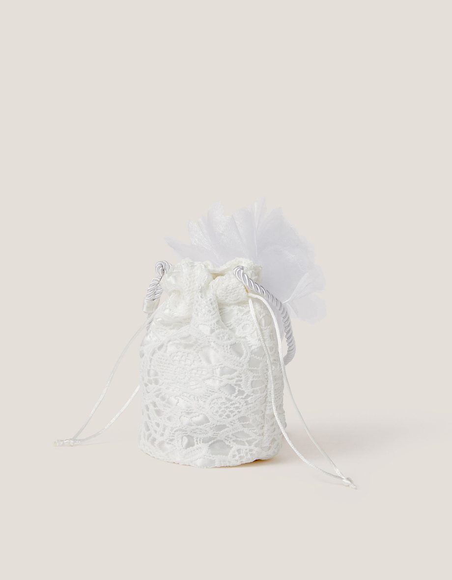 Pom-pom bridesmaid pouch bag