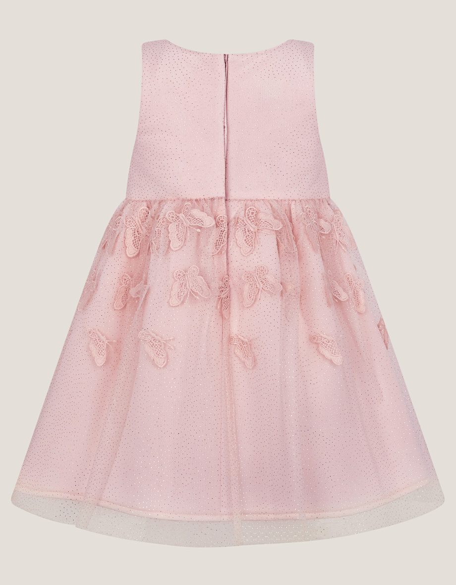 Baby mapel butterfly tulle dress pink