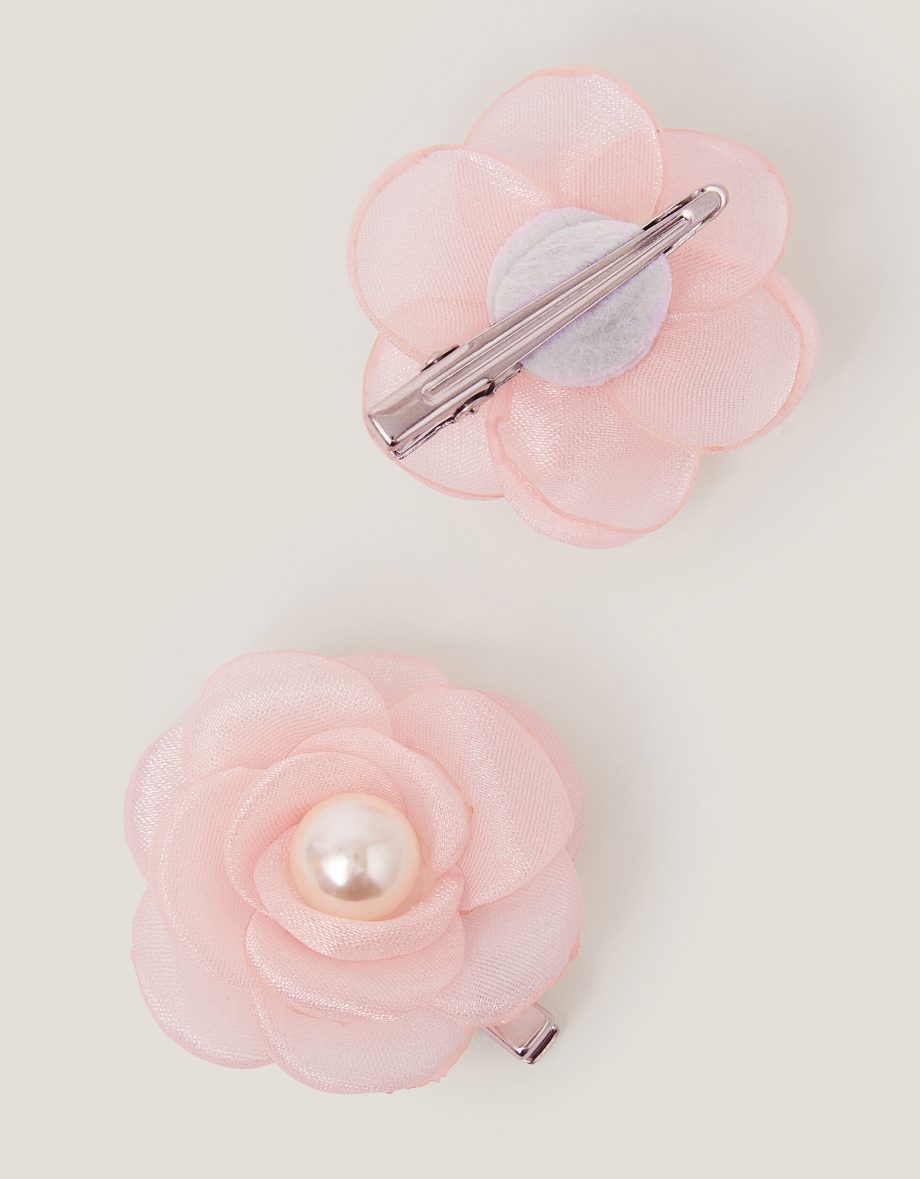 2-Pack Flower Girl Hair Clips Pink