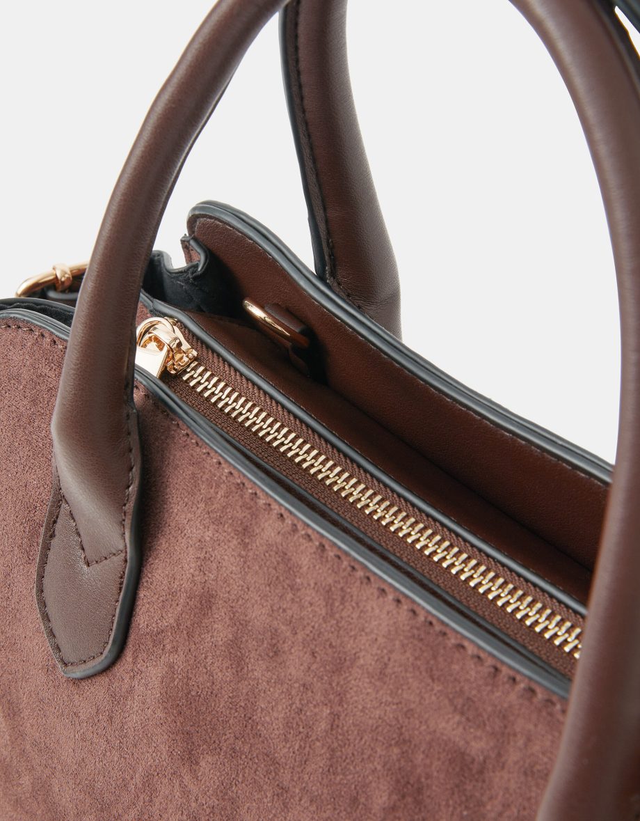 SUEDETTE BOWLER BAG