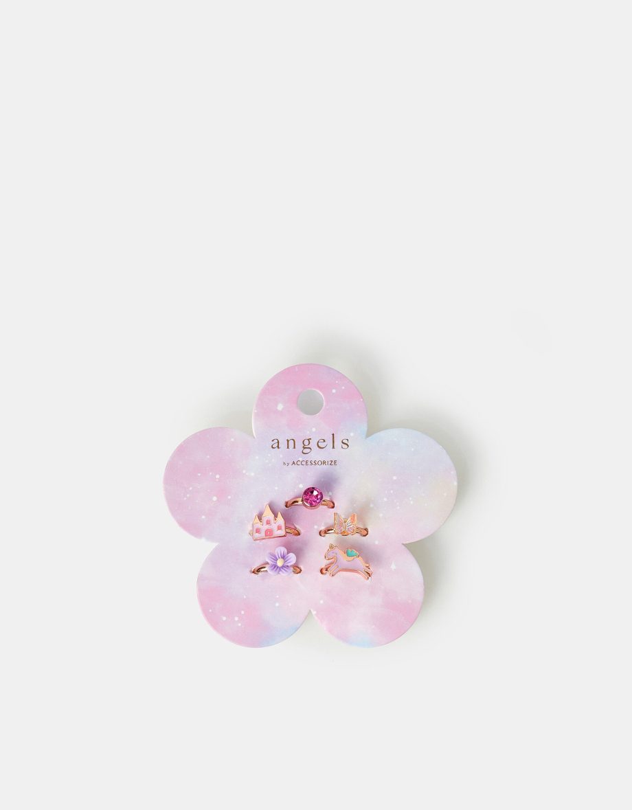 5-PACK GIRLS FAIRY TALE RINGS