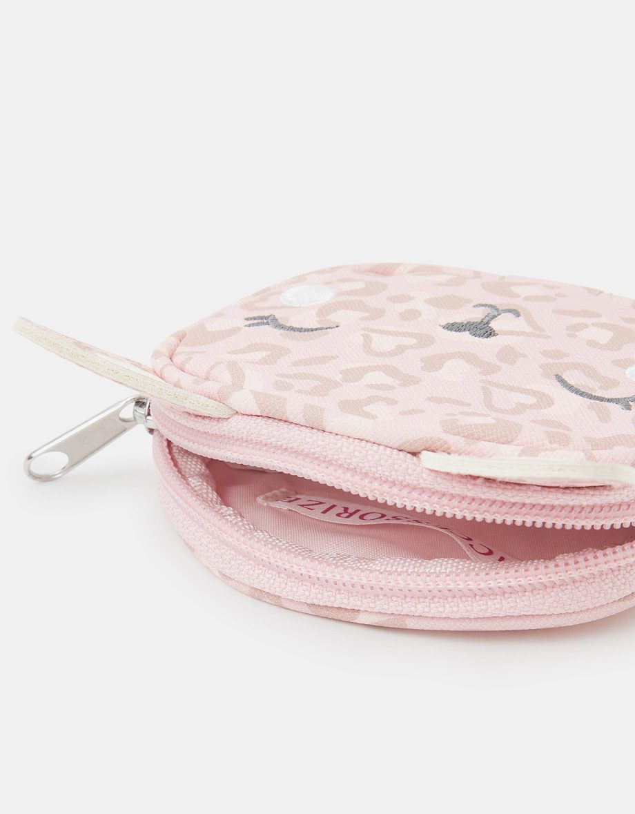 GIRLS ANIMAL PRINT CAT PURSE