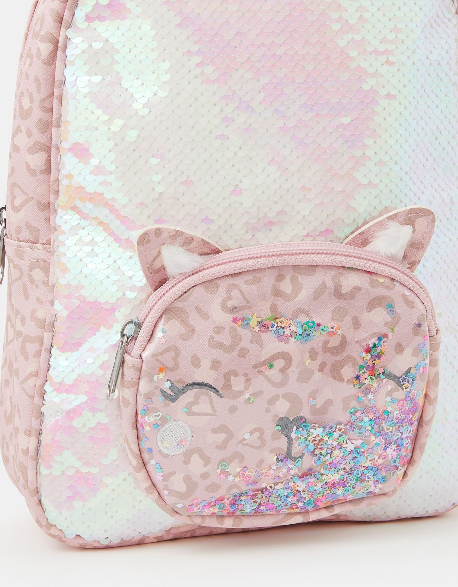 GIRLS SEQUIN CAT BACKPACK