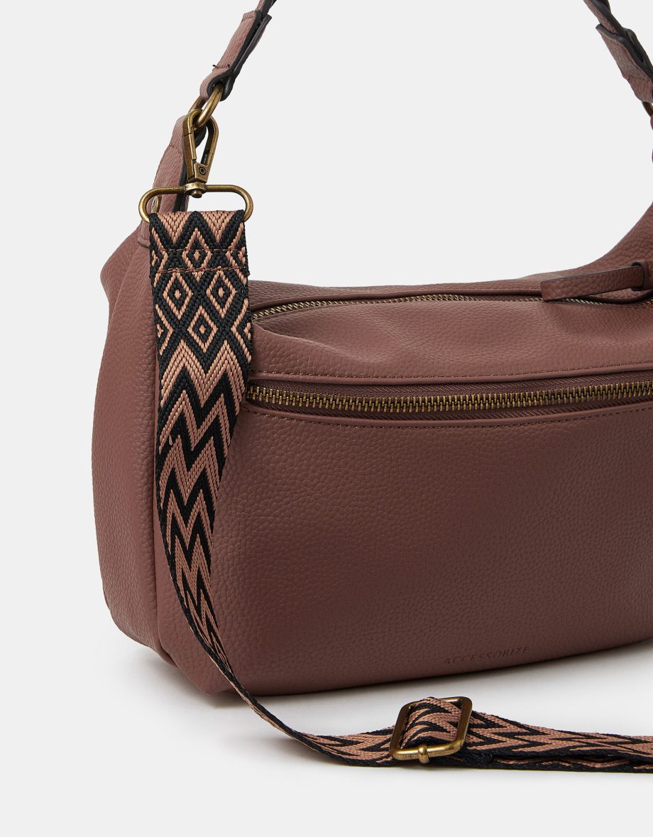MULTI STRAP CROSSBODY BAG TAN
