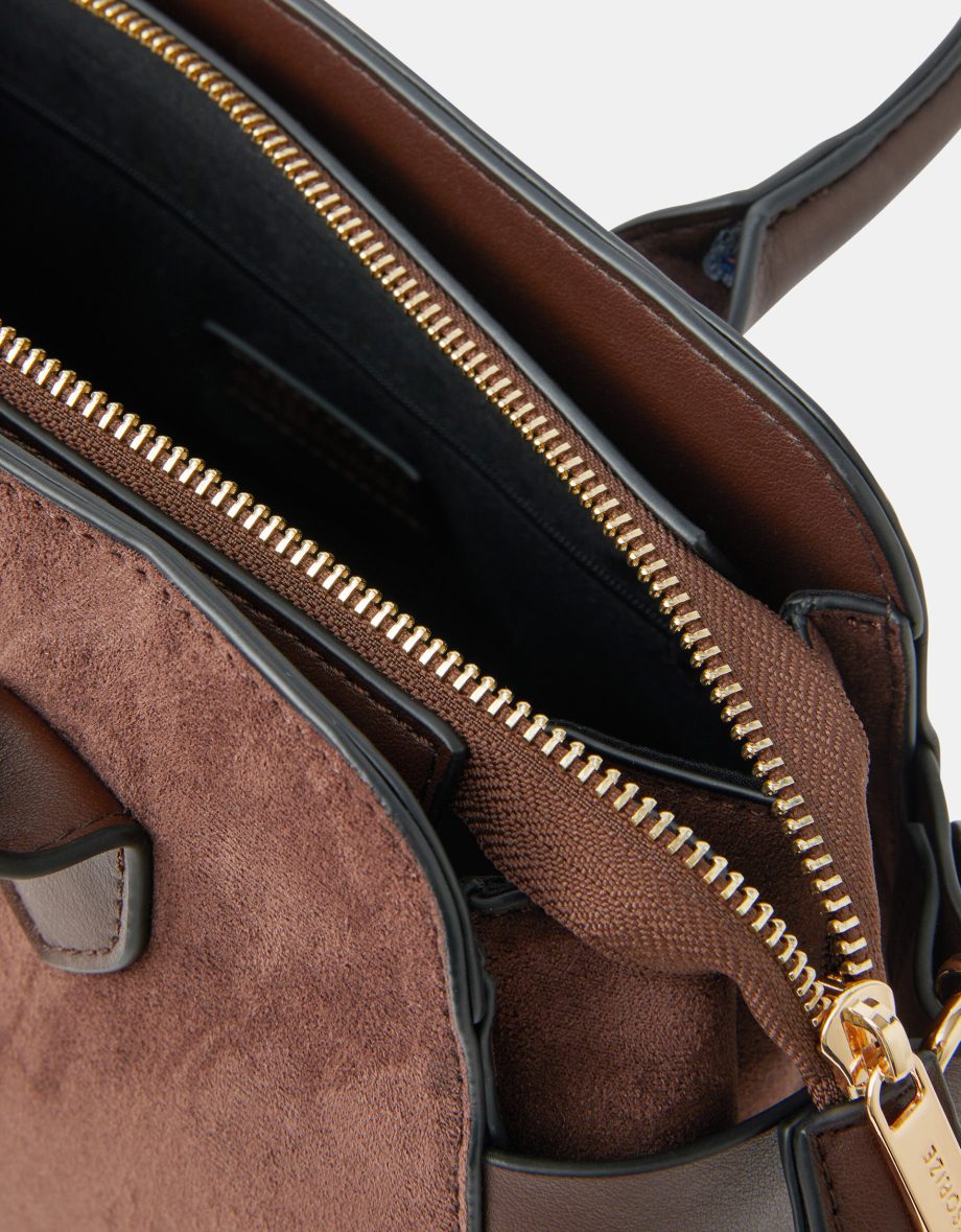 SUEDETTE BOWLER BAG