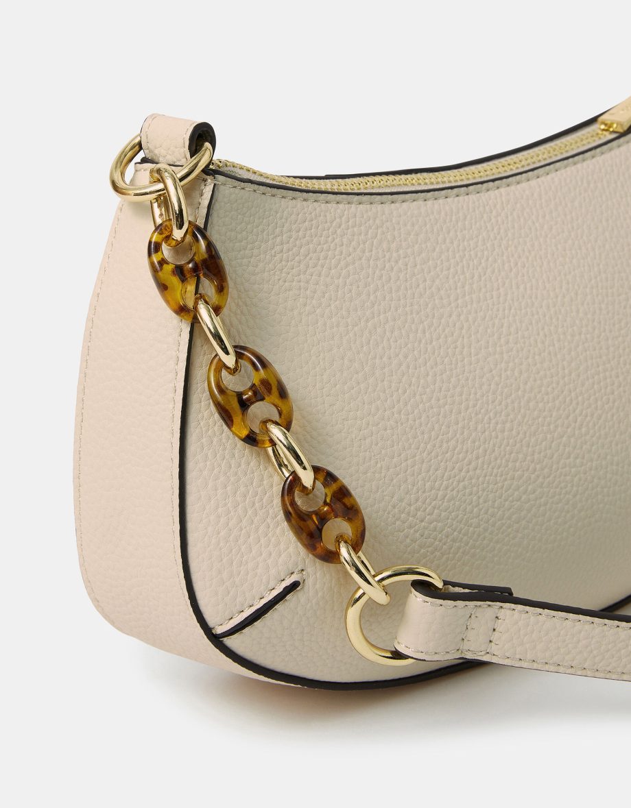 RESIN CHAIN STRAP SHOULDER BAG