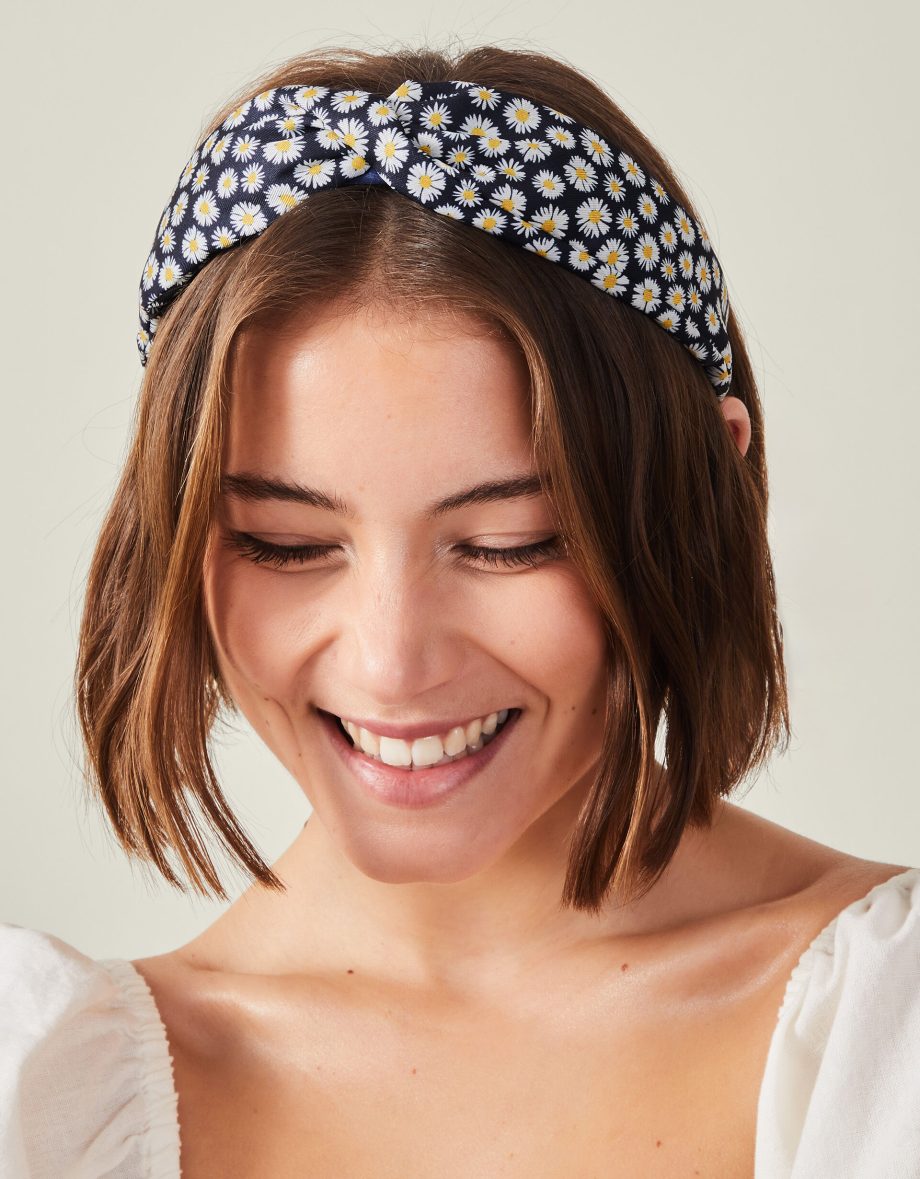 DAISY PRINT TWIST HEADBAND