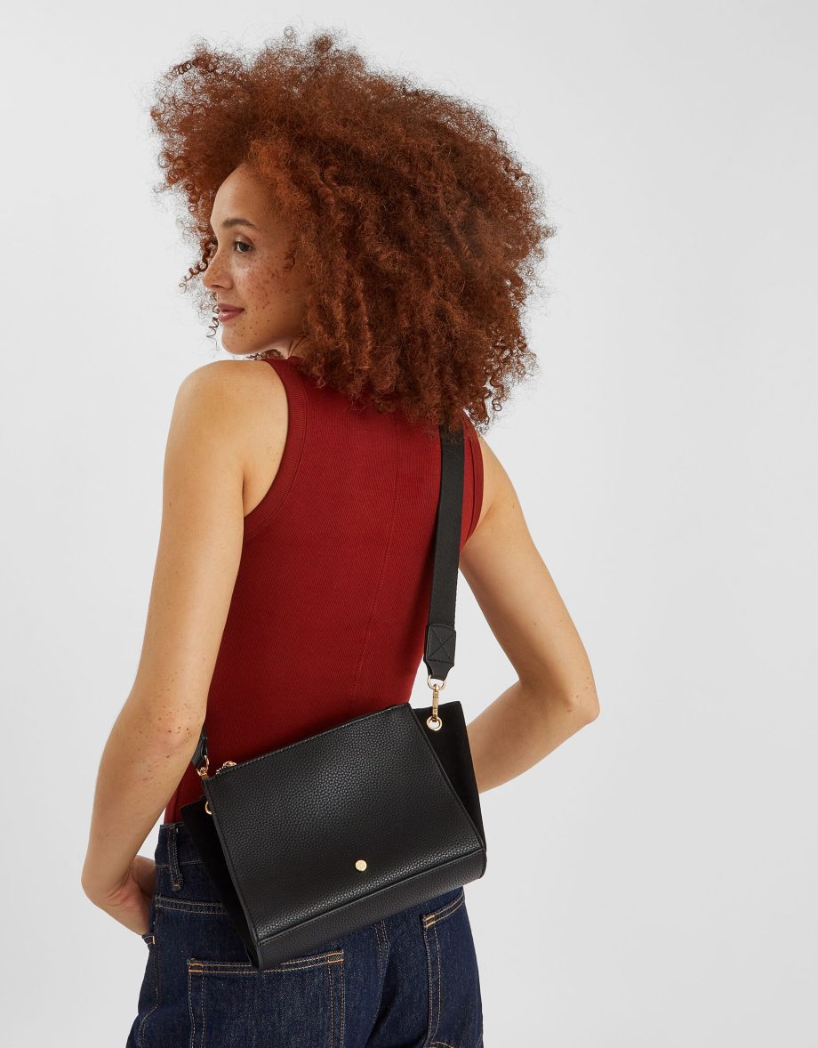 DOUBLE ZIP CROSSBODY BAG