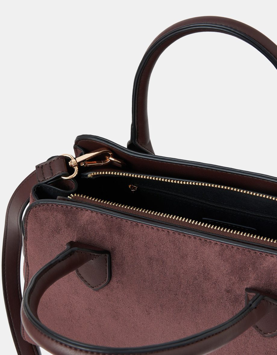 SUEDETTE BOWLER BAG