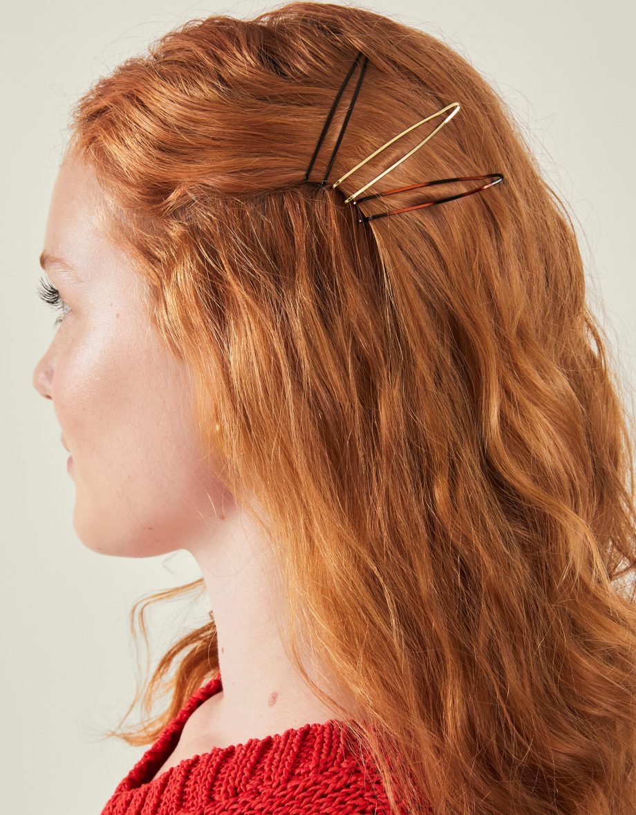 6-PACK MIX METAL HAIR SLIDES
