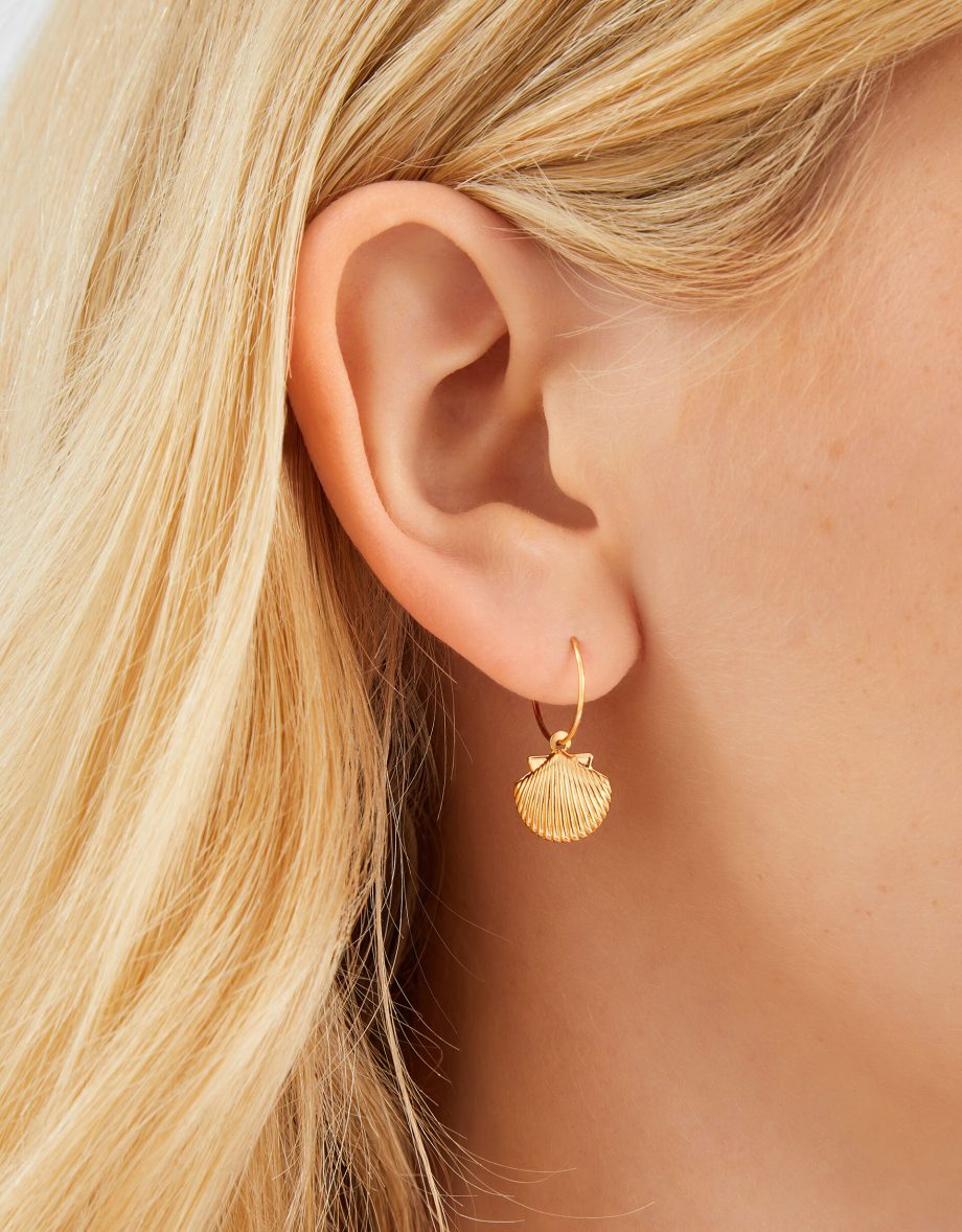 3-PACK SEA CHARM HOOP EARRINGS