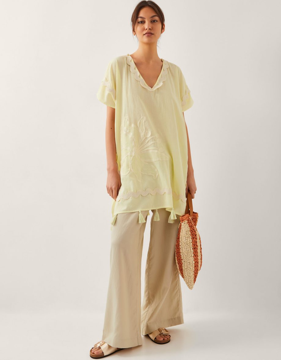 Suzie Tassel Kaftan Cover Up Yellow