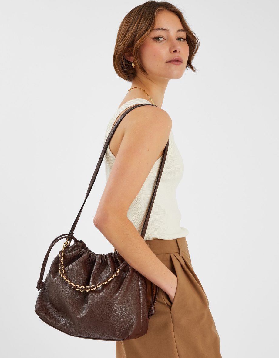 DRAWSTRING SHOULDER BAG
