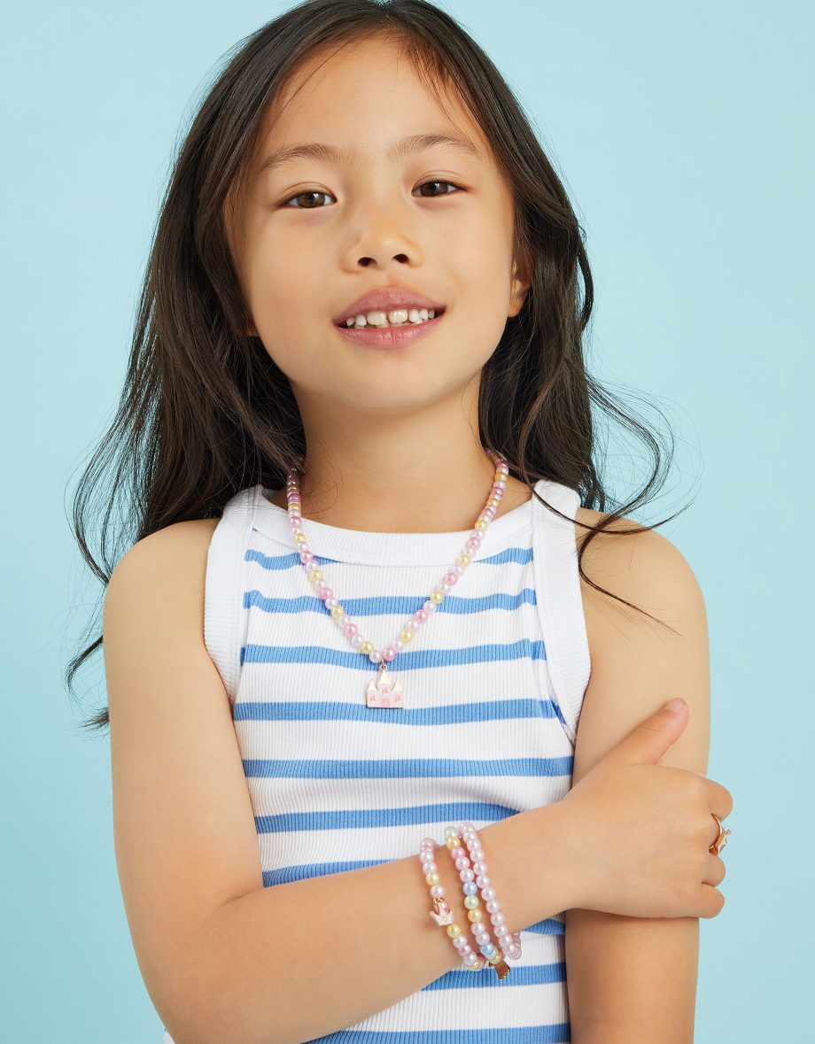 GIRLS PRINCESS CHARM NECKLACE AND RING SET