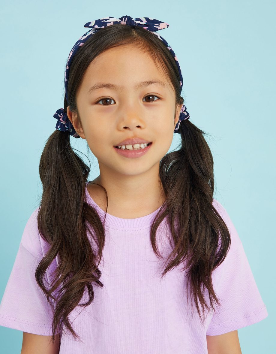 GIRLS UNICORN PRINT BOW HEADBAND